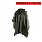 Military green-collar zipper pvc style / One Size