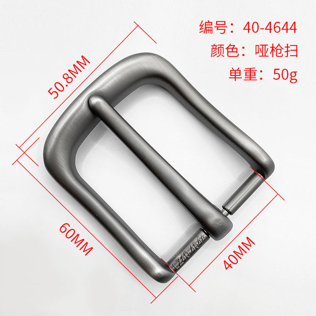 Men's Belt Head Zinc Alloy Pin Buckle Head Manufacturer Spot Wholesale 4.0 Square Head High-End Belt Buckle Cross-Border Dropshipping