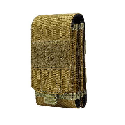 Outdoor Tactical Double-Layer Mobile Phone Bag 6.8inch Power Bank Storage Bag Notepad Hanging Bag Vest Edc Bag Waist Hanging Bag