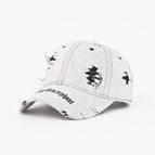 Hole in brim letter - gray / Adjustable
