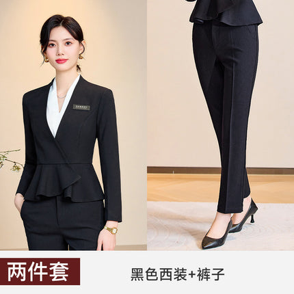 High-end Suit Dress Women's New Autumn High-end Professional Temperament Jewelry Shop Beauty Salon Hotel Front Desk Work Clothes