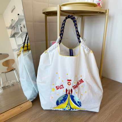 New Canvas Bag Embroidered Shopping Bag Tote Bag Large Capacity Bag Women's Handbag Crossbody Bag