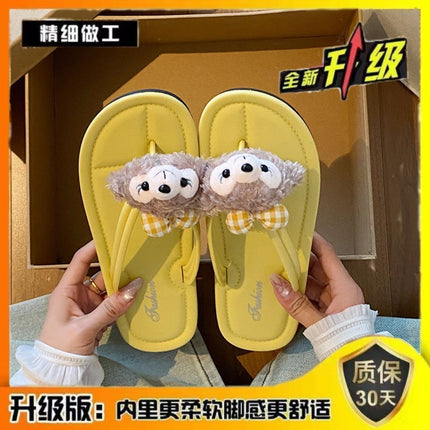 Gorgeous Cartoon-Style Cute Shirley Flip-Flops for Girls, Summer 2025 New Trendy Internet Celebrity Slippers, Non-Slip
