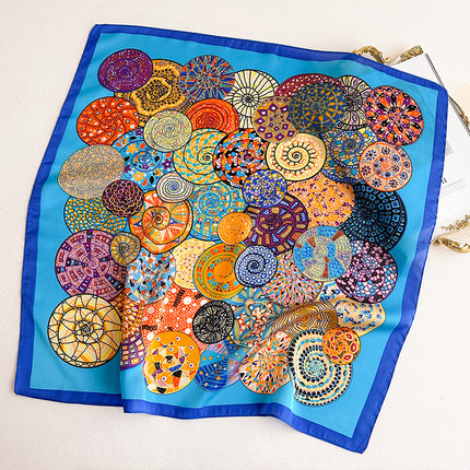 Simulated Silk Printed Silk Scarf for Women, Korean Cashew Leopard Print Headscarf, Four-Season Scarf, Professional Scarf Wholesale