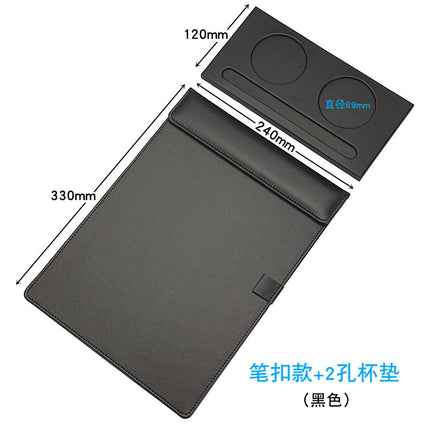 Wholesale a4 business leather meeting signing tablet clip hotel contract signature document magnetic Menu Pad clip