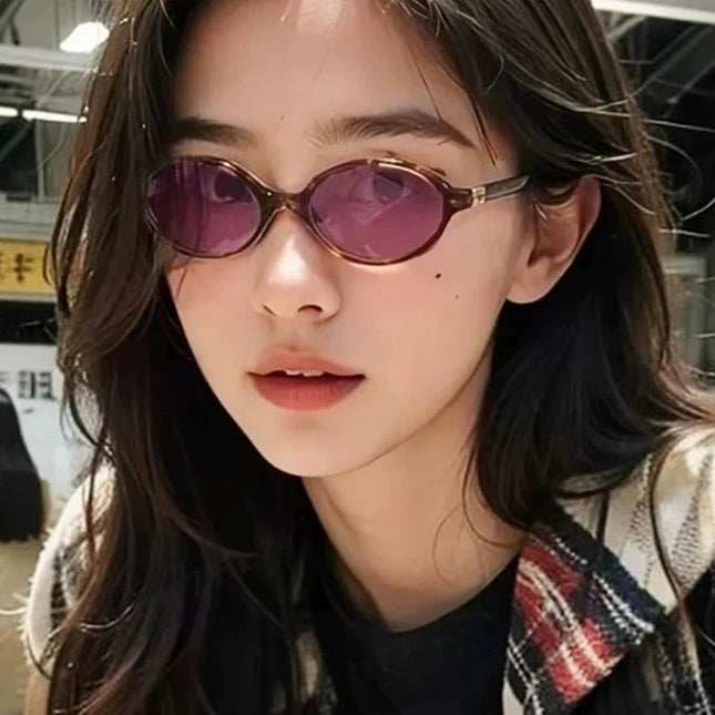 Zhang Yuanying's Same Style Nerd Plate Sunglasses Women's High-End Tortoiseshell Sunglasses Anti-Uv Bc9113