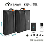 2 black windowless d buckle 17l+1200 mah air pump