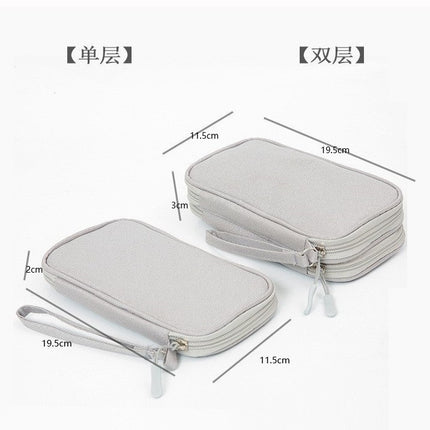 Power Bank Data Cable Mobile Phone Storage Bag Mobile Power Supply Mobile Phone Digital Accessories Headphones Multi-Layer Portable Storage Bag