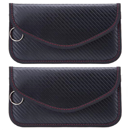 New Carbon Fiber RFID Car Shielding Key Case Mobile Phone Signal Shielding Bag Faraday Anti-theft Brush Shielding Bag