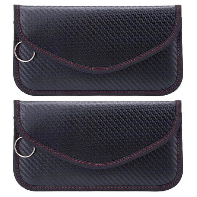 New Carbon Fiber RFID Car Shielding Key Case Mobile Phone Signal Shielding Bag Faraday Anti-theft Brush Shielding Bag