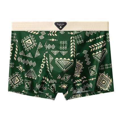Men's Boxer Briefs American Retro Fashion Trendy Skin-Friendly Breathable Youth Mid-Rise Shorts Wholesale