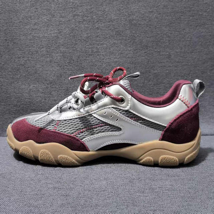 Cute and Quirky Women's Hiking Shoes 2026 New Spring/Summer Genuine Leather Mesh Breathable German Training Shoes Outdoor Walking Soft-Soled Dad Shoes