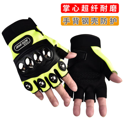 Autumn and Winter Tactical Gloves fleece-lined Warm Cold-proof Men's Full-finger Touch Screen Hard Shell Motorcycle Motorcycle Riding Drop-proof