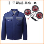 [3 fans] dark blue singlet + fan set / S
