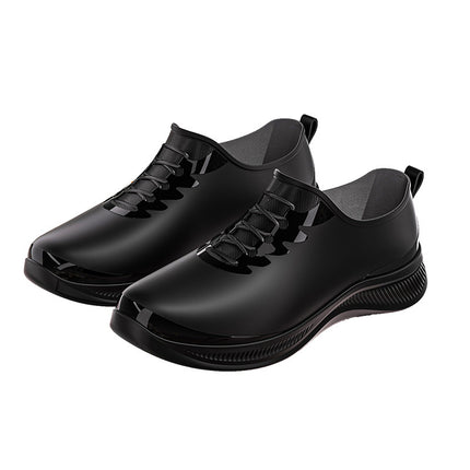 Fashionable Rain Boots for Women, Spring and Autumn Short-Tube Waterproof Shoes for Outer Wear, Non-Slip Kitchen Work Plus Velvet Warm Rain Boots Cross-Border