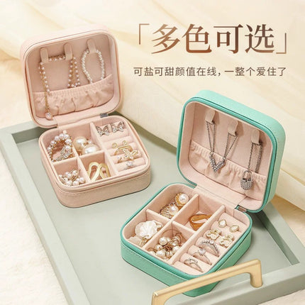 Foreign Trade Cross-Border Earrings Jewelry Jewelry Box Wholesale Creative Portable Jewelry Storage Box Zipper Jewelry Box Small Jewelry
