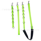 Fluorescent green three-piece set with silver buckles / A562