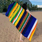 M248-01 yellow-green stripes / 180*90cm