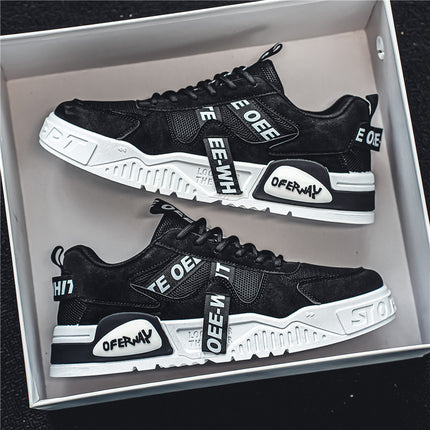 Men's Shoes Winter 2024 New Breathable Versatile Casual Sneakers Men's Niche Thick-Soled Non-Slip Student Sports Shoes