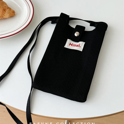 Dopamine Fashionable New Women's Bag South Korea Niche Crossbody Mobile Phone Bag Retro Solid Color Shoulder Small Bag Coin Purse
