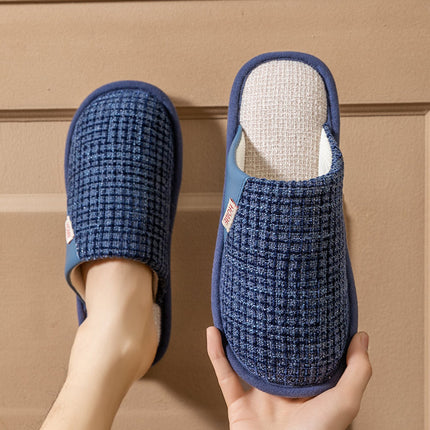 Spring and Autumn Cotton Slippers for Women, All Seasons, Winter, Indoor Home Use, Cotton and Linen Non-Slip Home Couple Wholesale Hemp Slippers for Men