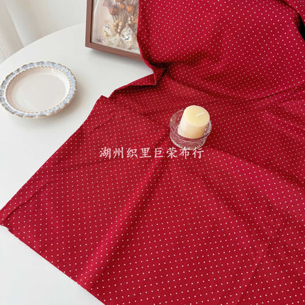 Cotton 21-Count Twill Digital Direct Printing Fabric Korean Polka Dot Small Clear Floral Cloth Pants Bag DIY
