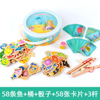 [Package 8] 58 Fish + Barrel + Dice +58 Cards +3 Rods