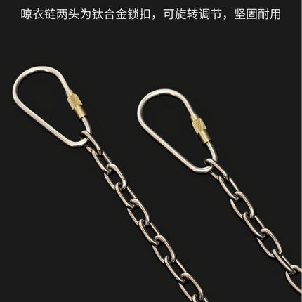 Pure titanium welded joint industrial chain corrosion-resistant lightweight dog chain pet chain outdoor anti-slip chain clothes titanium chain