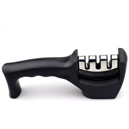 Cross-border household black three-section four-section sharpener integrated fast sharpening diamond pipe sharpener