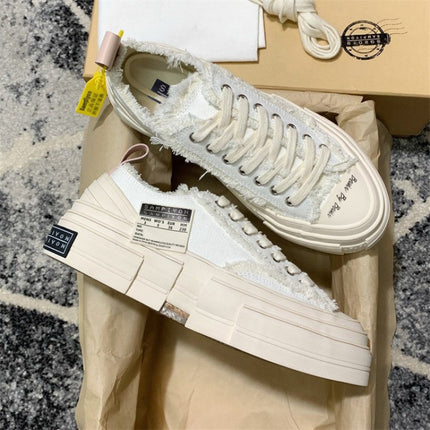 Wu Jianhao's 2025 New Canvas Shoes White Small Fragrant Beggar Shoes Men's and Women's Casual Height-Increasing Half-Slip Shoes