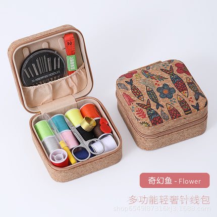 High-grade antique household manual sewing box sewing bag sewing bag sewing a generation of hair sewing box needle portable sewing box