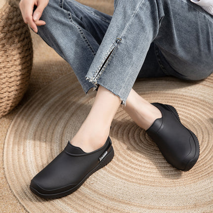 Cross-Border Fashion Rain Boots for Women, New Adult Low-Top Non-Slip Waterproof Chef Rubber Shoes, Work Thick-Soled Wear-Resistant Water Boots