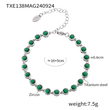 INS Internet Celebrity Bohemian Zircon Bracelet Simple Advanced Dopamine Necklace Advanced Temperament Jewelry suit