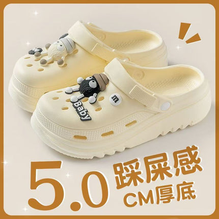 25 New Styles of Croc Shoes for Women, Summer Casual Fashion, Thick Soles for Going Out, Versatile, Non-Slip, Comfortable and Breathable, Men's Wholesale Cartoon