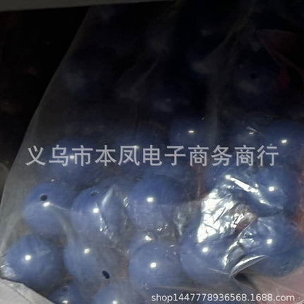 30mm solid color acrylic beads 25mm round beads translucent popular necklace key chain clothing headdress pendant