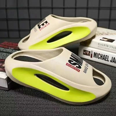 Summer Painting and Dung-feeling Eva Slippers Men's Outdoor Wear Fashionable Outdoor Sports Soft Bottom Beach Coconut Slippers for Men