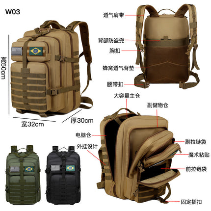 2025 Export New Backpack Travel Bag Tactical Large Capacity Oxford Cloth Backpack Men's Waterproof Outdoor