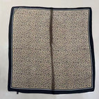 Small leopard print khaki scarf
