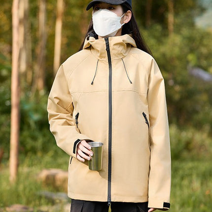Spring and Autumn Thin Single-Layer Jacket with Printed Logo, Outdoor Mountaineering Clothing, Workwear, Windproof and Waterproof Casual Light Hiking Jacket