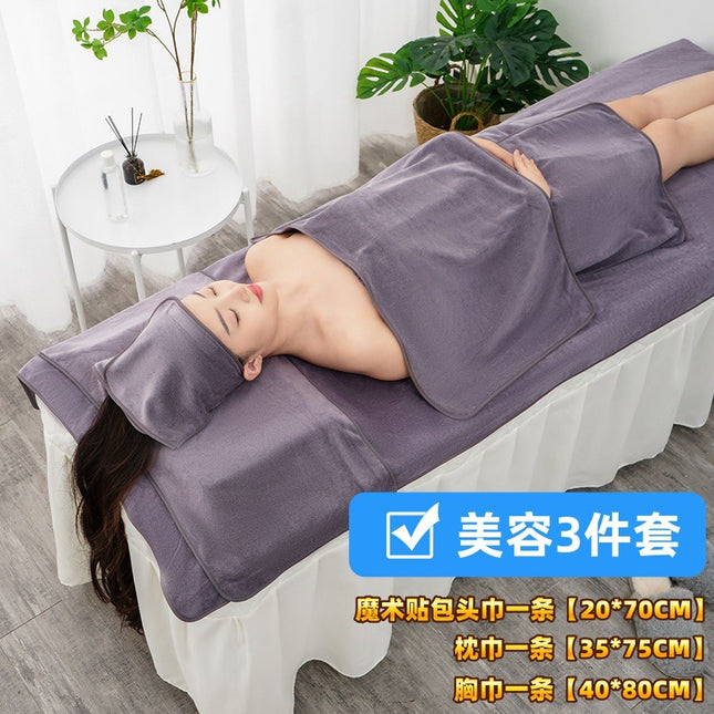 Three-Piece Set of Special Towels, Turban, Head Therapy, Health Care, Bed-Making, Large Bath Towel Set, Lint-Free, Water-Absorbent and Quick-Drying