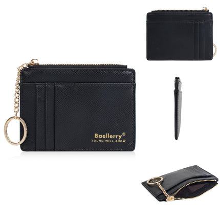 Baellerry New Women's Card Holder Id Holder Cross-Border Multi-Card Slot Card Holder Card Sleeve Thin Coin Card Holder Women