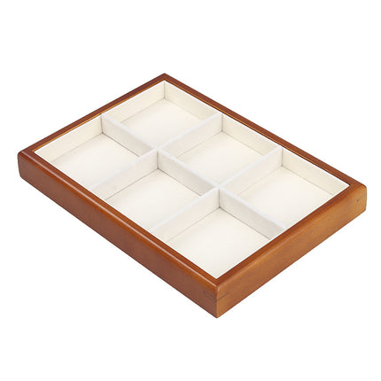 Solid wood watch tray earrings rack ring tray household jewelry rack storage tray bracelet rack stall jewelry display stand