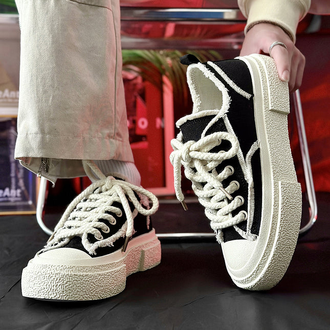 Women's Shoes 2026 New Niche Style Unisex Casual Skate Shoes Couple Style Trendy Canvas Shoes Large Size Women's Shoes Cross-Border