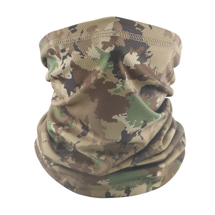 Thin Riding Mask Outdoor Camouflage Multifunctional Magic Headscarf Breathable Sweat Absorbing Neck Mesh Scarf Cross Border