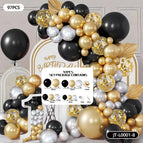 Jt-l0001-8 balloon chain set + [paper card packaging] + [glue dispensing and ribbon]