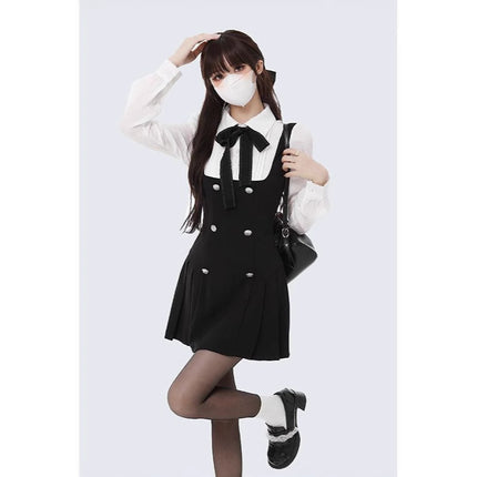 2024 new long sleeve dress women early autumn small fake two sweet hot girl dress
