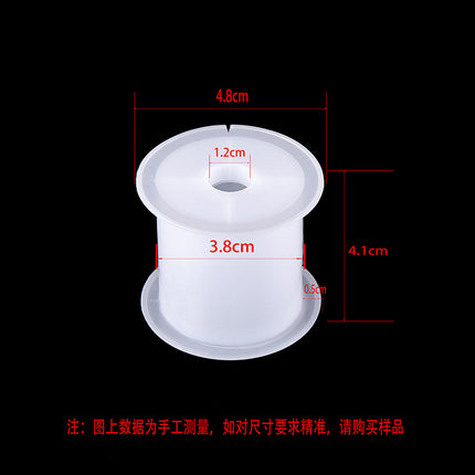 Transparent round I-shaped bobbin bobbin wool fishing line storage cylinder plastic empty coil winding barrel pipe