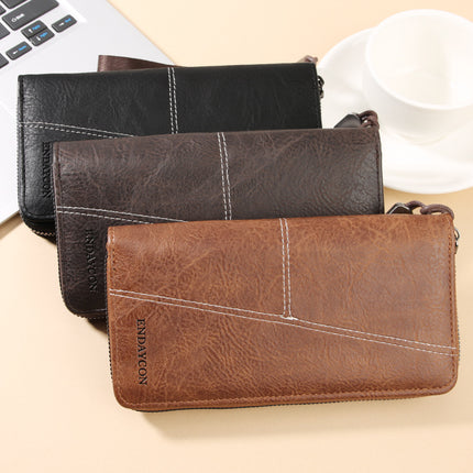 Manufacturer Wholesale Men's Wallet Long Mobile Phone Bag Multi-Card Slot Large Capacity Zipper Wallet Portable Card Holder Men's Wallet