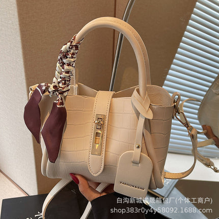 Trendy Cross-Border Foreign Trade Bags 2025 New Fashion Crossbody Versatile Women's Textured Handbag Bucket Bag