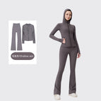 Hooded horn light gray suit / 2/S